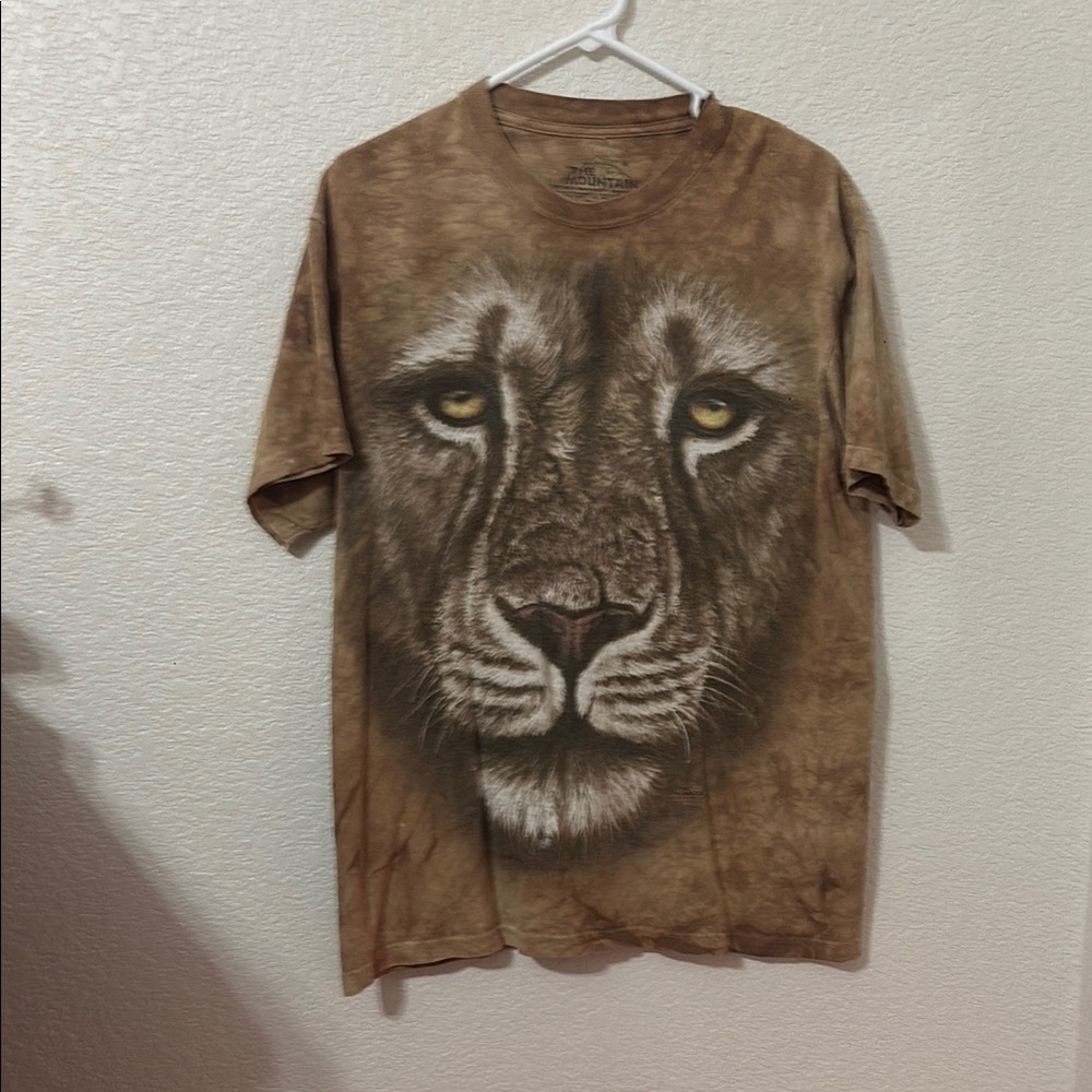 The Mountain Brown Lion Face Short Sleeve Tee